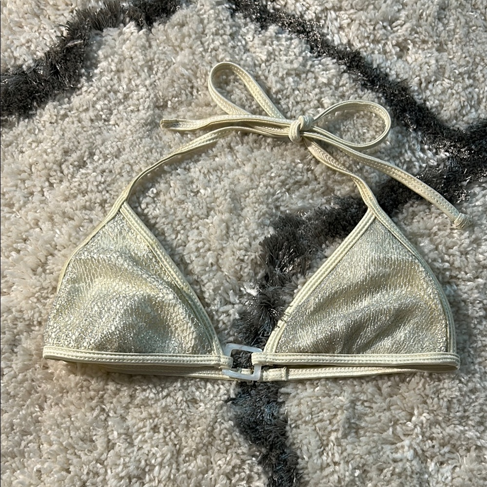 Shimmering Gold Bikini Top